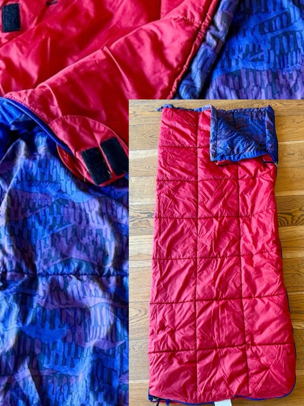 REI Co-op Kindercamp 40°F Kids Sleeping Bag * Reversible * Purple & Red